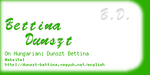 bettina dunszt business card